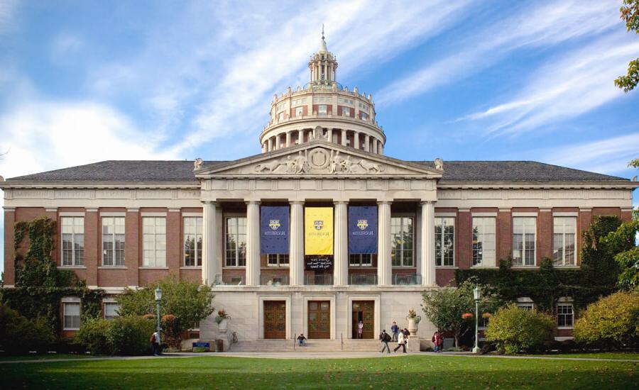 Rush Rhee Library building exterior.